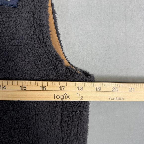 The North Face Campshire Vest Mens Small Gray Full Zip Deep Pile Outdoors Sherpa - Picture 5 of 7